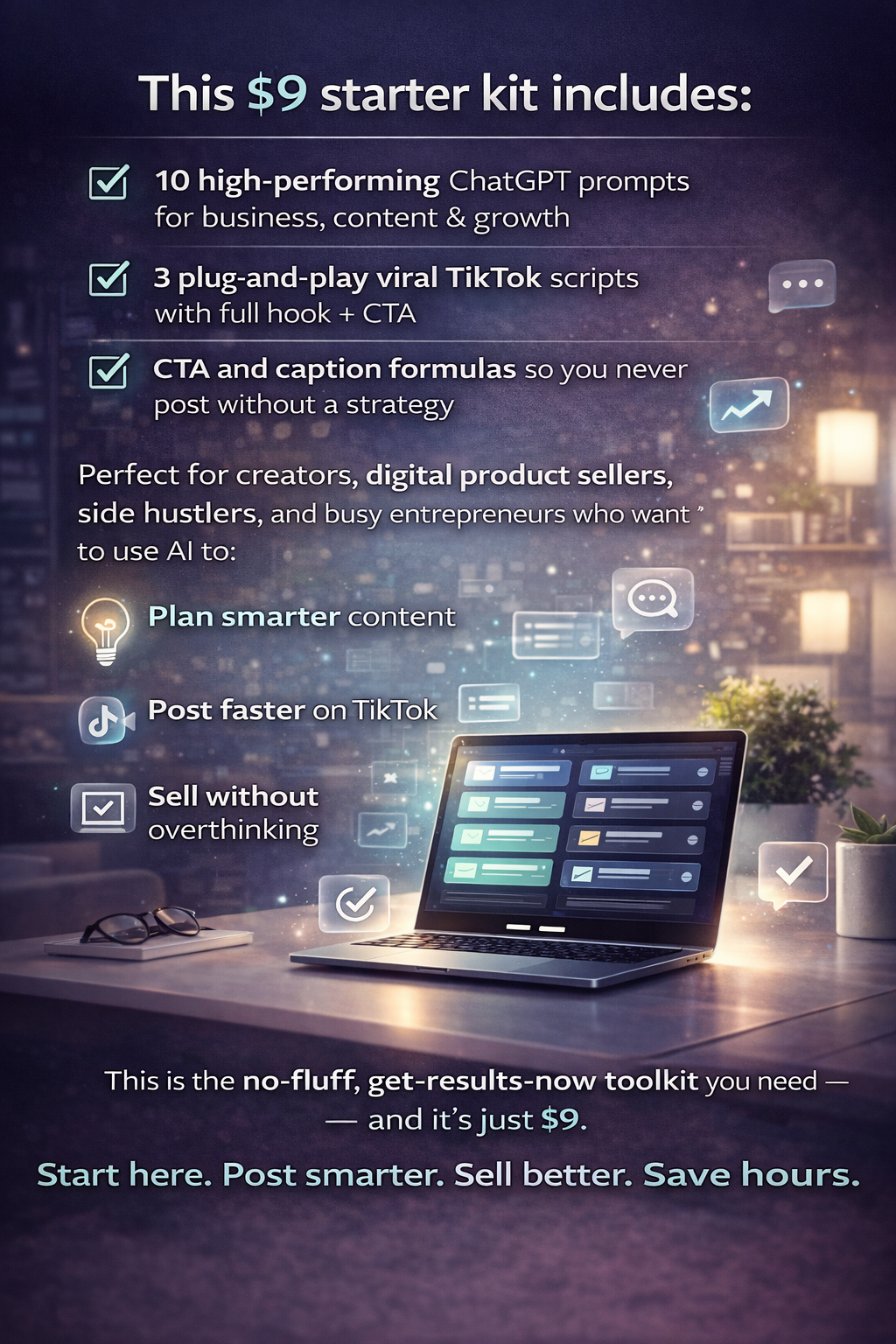 AI Prompt Starter Kit – ChatGPT Prompts for Content & Growth