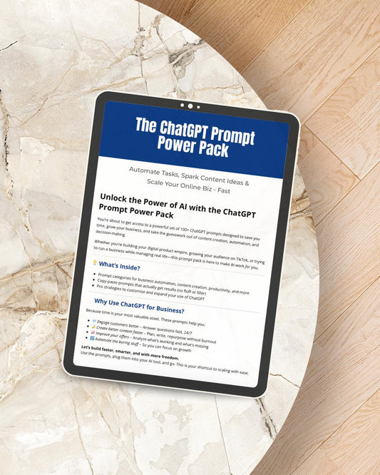 ChatGPT Prompt Power Pack – Over 100 plug-and-play AI prompts for content creation, business automation, and productivity
