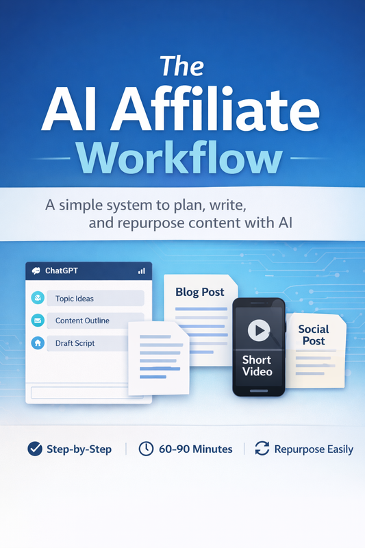The AI Affiliate Workflow-A simple system to plan, write, and repurpose content with AI