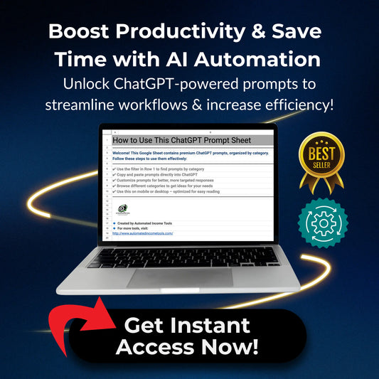 250+ AI-powered business automation prompts for marketing, sales, and operations using ChatGPT