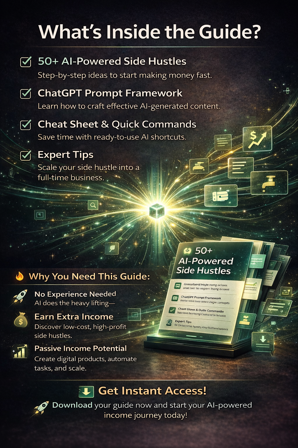 ChatGPT Side Hustle Guide – 50 AI-Powered Ways to Make Money Online